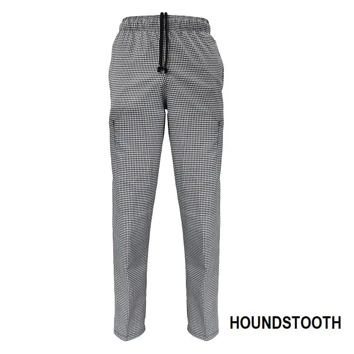 Wholesale men's houndstooth drawstring pants with relaxed fit