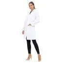 Wholesale women's white lab coat with long sleeves and black leggings