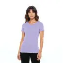 Wholesale women's lavender short-sleeve crew neck t-shirt