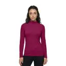 Wholesale women's burgundy turtleneck long sleeve top