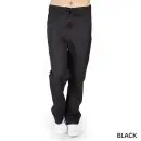 Wholesale black women's cargo pants with drawstring waist and side pockets