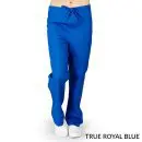 Wholesale women's true royal blue cargo scrub pants with drawstring waist and cargo pockets
