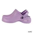 Wholesale lilac slip-on clog with adjustable heel strap and ventilation ports