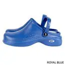 Wholesale royal blue clog with adjustable heel strap and textured sole design