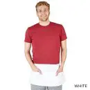 Wholesale men's red heathered crew neck t-shirt with white waist apron