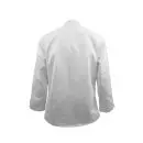 Wholesale women's white long-sleeve button-up shirt, back view