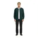 Wholesale men's dark green bomber jacket with white undershirt and black pants