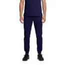Wholesale men's navy joggers with tapered ankles and side pockets
